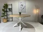 Dining tables on clearance Round table 120cm with white chris cross legs