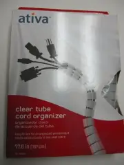 CORD ORGANIZER MANAGEMENT WRAP, ATIVA FLEXIBLE CLEAR
