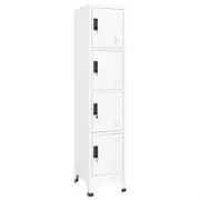 Locker Cabinet White 38x45x180 cm Steel