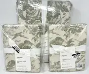 New~Pottery Barn~ Sorrel Toile Duvet Cover~Full Queen + 2 Standard Shams~Loden