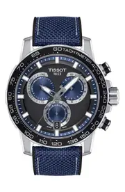 Tissot T-Sport Supersport Giro Chronograph Interchangeable Strap Watch, 45.5mm in Black/Navy at Nordstrom One Size