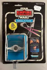 Star Wars Empire Strikes Back Die Cast Metal Imperial Tie Fighter On Card Kenner