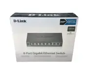 D-Link DGS-108 8-Port Gigabit Ethernet Switch New Sealed