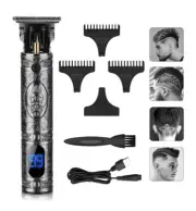 Rockubot Hair Clippers for Men Beard Trimmer Zero Gapped Rechargeable LED Displa