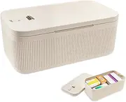Lockable Storage Box, Versatile Medication Locking Box, Large Medicine LockBox, Medicine Lockable StorageBox with Code for First Aid Kits, Locked Food/SnackleBox Container for Home (beige white)