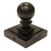 PCB03 4" x 4" Ball Post Cap Black