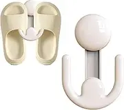 Slipper Hooks - Wall Mounted Shower Slippers Organizer, Punch - Bathroom Shower | Shelf Retractable Door Shoe Hanger, Shoe Organizer Shelf Retractable Door Shoe Hanger for Bathroom, Kitchen
