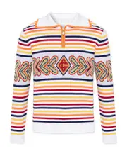 Diamond zip-up jumper XXL Multicolor