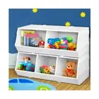 NEW Kids Play Kids Stackable box Bookshelf Storage Organiser