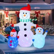 6 FT Christmas Inflatable Snowman Outdoor Decorations, Blow up Snowman Built-...
