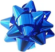 AIMALL 100pcs Star Flower Ribbon Bows, 2-inch Decorative Adhesive Bows for Festive Gift Wrapping, Available in Red, Gold, Silver, Blue, DIY Craft Decoration