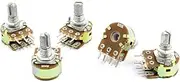 Aexit 5 (Potentiometer) Pcs 20K Ohm Knurled Shaft Top Dual Linear Potentiometers (51ry599qf277) AC 220V For AU