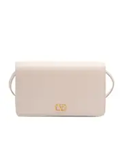 Valentino VLogo Signature Foldover Top Mini Shoulder Bag One size Light ivory white