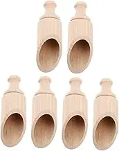 ASAKKURA Milk Powder Scoop Wooden Spoons Set 6pc Salt Spoon Household Easy to Clean Store