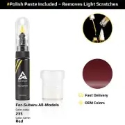 Touch Up Paint For Subaru All Models 235 Red With Polish Paste