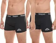 [Generic] 4 x Kappa Mens Black/Black Boxer Shorts Comfy Trunks XL