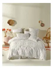 [Linen House] Helios Quilt Cover Set in Vanilla