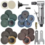 TOOLPEAK 1/4 inch angle air die grinder with 22 pcs 2-inch roll lock sanding ...
