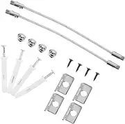 NULYLU Set of 2 Furniture Anchors Anti Tip Kit Safe Wall Straps for Baby Proofing Universal Furniture Safety Straps