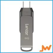 Lexar JumpDrive Dual Drive D400 64GB USB 3.1 Type C Flash Drive