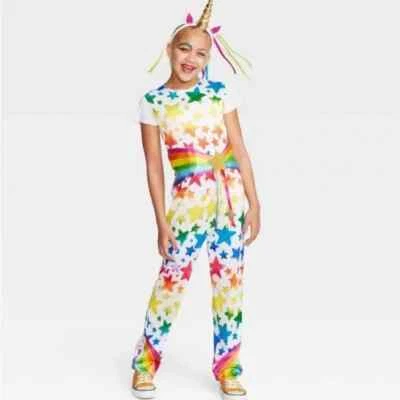 Hyde and Eek Boutique Kids Rainbow Unicorn Halloween Costume - Size: Small