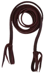 5/8" Latigo Leather Roping Reins, Pineapple Knot Ends (Chocolate)