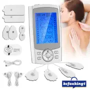 TENS EMS Machine Muscle Stimulator Full Body Massager Back Pain Relief 24 Modes