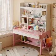 Natha Solid Wood Study Desk with Bookshelf