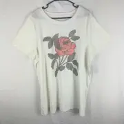 Torrid Big Rose Print Classic Fit Tee T Shirt Plus Size 3 / 3X