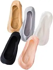 [Minkissy] No Show Socks for Women Cotton Invisible Low Cut Socks with Non Slip Design for Sneakers and Flats Lightweight and Comfortable for Everyday Wear