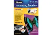 Fellowes Enhance Laminating Pouch Pre Punched 80 Micron A4 Clear Pack 100