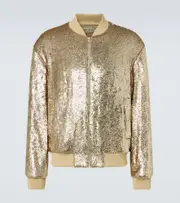 [Dries Van Noten] Dries Van Noten Sequined bomber jacket AU 96 gold