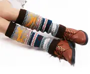 Boot Cover,Morecome Womens Leg Warmers Snow Deer Patchwork Knee Leg Socks