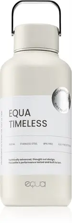 Equa Timeless small stainless steel water bottle color Off White 600 ml