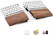 NocFree Wireless Ergonomic Split Mechanical Keyboard with Wrist Rest- Silent, RGB, Foam, Hot-Swappable, Compact 60% Layout, Palm Rest, Programmable for Mac & Windows, PBT Keycaps