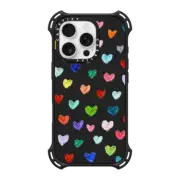 iPhone 16 Pro Bounce Case MagSafe Compatible Polka Daub Hearts