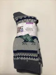 Muk Luks Women’s Gray Four Pack Boot Socks One Size Fits Most
