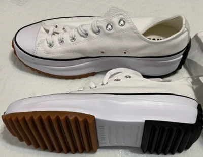 Converse Run Star Hike Ox Womens 13 White Shoes Sneakers Low Athletic New