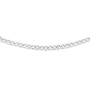 Silver 50cm Hollow Medium Curb Chain