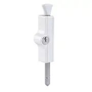 Whitco 4-CYLINDER KEYED PATIO DOOR BOLT Stainless Steel Ferrule WHITE*Aust Brand