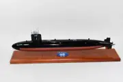 USS Grayling (SSN-646) Sturgeon Class Submarine, US Navy, Scale Model, Mahogany