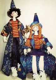 Cloth Art Doll Pattern "Wiz Kids" by Julie McCullough