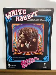 Vintage Original Jefferson Airplane " White Rabbit " Sheet Music piano/vocal