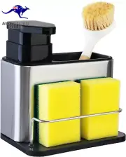 Sink Caddy with Washing Liquid Holder,Non-Slip Kitchen Sink Cleaning Organiser w