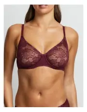 [Fine Lines] Weightless Underwire Lace Bra in Fig
