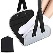 TIPKITS Airplane Footrest with Comfortable No Clashing Base, Portable Travel Foot Rest Made with Premium Memory Foam, Airplane Travel Accessories to Reduce Swelling and Soreness, Gifts for Travelers