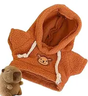 Jeruytgh Build A Bear Clothes, Cartoon Toy Clothes, Collectible Tiny Hoodie Clothes Capybara Stuffed Animal Shirt Cute Rag Doll Sweater for 7.87 to 9.84 Inches Dolls