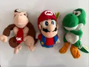 Nintendo 64 Ex Cond Super Mario Donkey Kong Yoshi Beanie Plush 1997 BD&A w Tags