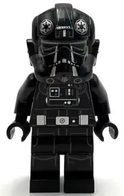 Lego New Imperial TIE Fighter Pilot Light Nougat Head Frown Minifigure