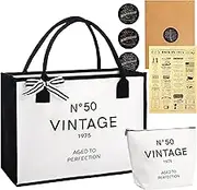 Crisky Birthday Gifts for Women Canvas Tote Bag N Beach Bag